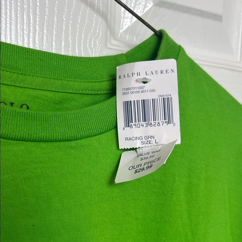 Ralph Lauren Lime Green Short-Sleeve Crew Neck Tee - Picture 2 of 3